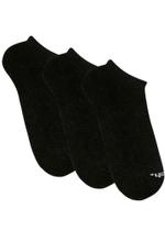 Kit com 3 meias masculina soquete preta