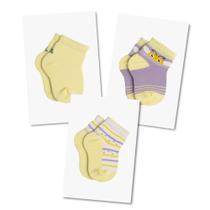 Kit com 3 Meias Menina LUPO Cano Curto - Lilás