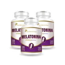 Kit Com 3 - Melat0nina 120 Cápsulas (210 mcg por cápsula) Flora nativa do Brasil