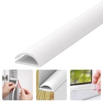 Kit Com 3 Metros Veda Fresta PVC Flexível Protetor Poeira Insetos Ruídos Adesivo Ultra Resistente