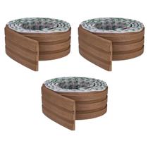 Kit com 3 meu rodape painel ripado madeto cinamomo 10cm x 1,0cm (10 metros)