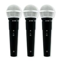 Kit Com 3 Microfones Dinamico Preto Ls50k3 - LESON