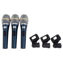 Kit com 3 Microfones Kadosh K98 Kit com 3 Microfones Kadosh K98