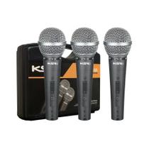 Kit Com 3 Microfones KSR PRO KTR58 Kit Com 3 Microfones KSR PRO KTR58