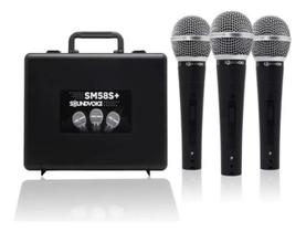 Kit com 3 Microfones Soundvoice SM58S+