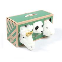 Kit com 3 Mini Cabeças de Pelúcia de Parede Lovely Box Wild & Soft