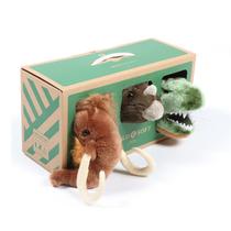 Kit com 3 Mini Cabeças de Pelúcia de Parede Prehistoric Box Wild & Soft