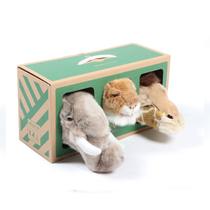 Kit com 3 Mini Cabeças de Pelúcia de Parede Safari Box Wild & Soft