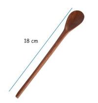 Kit com 3 Mini Colheres de Café em Madeira 18cm Kit com 3 Mini Colheres de Café em Madeira 18cm