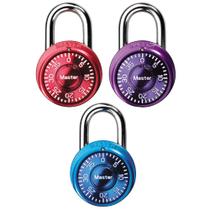 Kit com 3 Mini-Combinações Locker Lock Master Lock 1533TRI