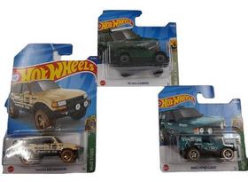 Kit Com 3 Miniaturas Hot Wheels Toyota, Jeep E Range Rover