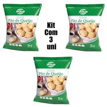 Kit com 3 mistura para pao de queijo 1kg