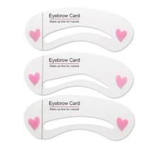 Kit Com 3 Moldes De Sobrancelhas