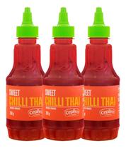 Kit Com 3 Molhos De Pimenta Chilli Thai 310G Cepêra Kit Com 3 Molhos De Pimenta Chilli Thai 310G Cepêra