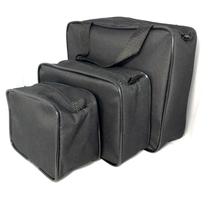 Kit com 3 necessaires com 3 tamanhos diferentes inteira NAILON (tecido) PRETA