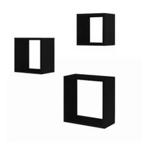 Kit Com 3 Nichos Decorativos Em MDP - 30X30/ 25X25/ 20X20cm Kit Com 3 Nichos Decorativos Em MDP - 30X30/ 25X25/ 20X20cm