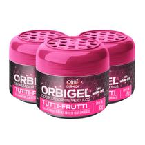 Kit com 3 Odorizadores Cheirinho Automotivo Em Gel Fragrância Tutti-Frutti 55g Orbi Química Kit com 3 Odorizadores Cheirinho Automotivo Em Gel Fragrância Tutti-Frutti 55g Orbi Química