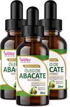 Kit Com 3 - Óleo de Abacate Premium Com Vitamina E Extravirgem 30ml Nataly