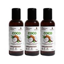 Kit com 3 Óleo Multifuncional Umectante Coco Natuseiva 100mL Nutrição Profunda, Brilho e Hidrataçã