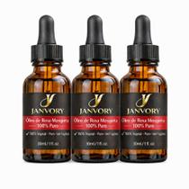 Kit com 3 Óleos de Rosa Mosqueta 100% Puros 30 ml cada (90 ml no total)