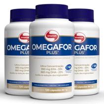Kit com 3 Omegafor Plus Vitafor 120 Cápsulas Ômega 3 Dha 660mg Epa 990mg Kit com 3 Omegafor Plus Vitafor 120 Cápsulas Ômega 3 Dha 660mg Epa 990mg
