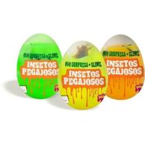 Kit Com 3 Ovo Surpresa Slime Insetos Pegajosos - Doce Brinquedo Kit Com 3 Ovo Surpresa Slime Insetos Pegajosos - Doce Brinquedo