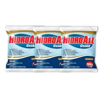 Kit Com 3 Oxiall Hidroall Oxidante Para Limpeza Em Piscinas De Fibra Vinil Alvenaria E Spas 500g Kit Com 3 Oxiall Hidroall Oxidante Para Limpeza Em Piscinas De Fibra Vinil Alvenaria E Spas 500g
