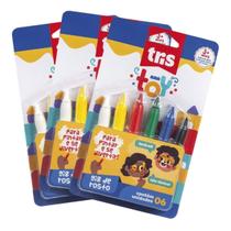 Kit com 3 Pack Giz De Rosto Facial Lavável 6 Unidade TrisToy Kit com 3 Pack Giz De Rosto Facial Lavável 6 Unidade TrisToy