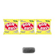 Kit com 3 Pacotes Com 6 Esponjas De Aço Bombril