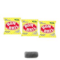 Kit com 3 Pacotes Com 6 Esponjas De Aço Bombril