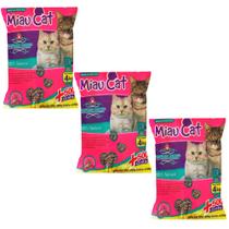 Kit Com 3 Pacotes de Areia Sanitária Antiodor Tira Cheiro Miaucat Para Gatos Tradicional 100%Natural Kit Com 3 Pacotes de Areia Sanitária Antiodor Tira Cheiro Miaucat Para Gatos Tradicional 100%Natural
