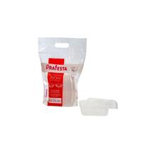 Kit com 3 pacotes de pote retangular com tampa 350 ml com 24 unidades cada