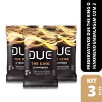 Kit Com 3 Pacotes Preservativo Due The King 3un Cada - DUE PRESERVATIVOS