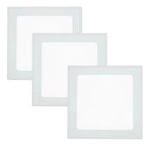 Kit com 3 Painéis LED 12W 3K Quadrado de Embutir - Kian Kit com 3 Painéis LED 12W 3K Quadrado de Embutir - Kian