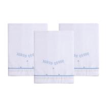 kit com 3 paninhos de boca - clássicos azul - PAPI kit com 3 paninhos de boca - clássicos azul - PAPI