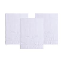 Kit com 3 paninhos de boca - clássicos branco - PAPI