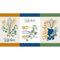 Kit com 3 panos de copa teka primore - várias estampas - Kit com 3 panos de copa teka primore - várias estampas -
