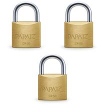 Kit com 3 papaiz cadeado 50mm
