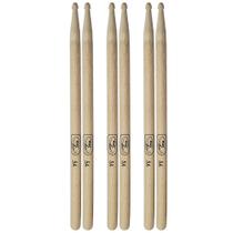 Kit com 3 Pares de Baquetas para Bateria Hickory 5A New York