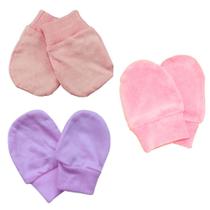 Kit Com 3 Pares De Luvinhas Recém Nascido Feminino Kirash