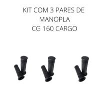 Kit com 3 pares de manopla CG160 Cargo - PRETA