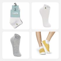 Kit com 3 Pares de Meia Infantil Cano Curto Lupo 2725-089