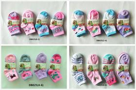 Kit com 3 pares de meia infantil feminina