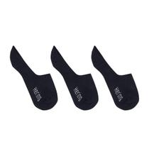Kit Com 3 Pares De Meia Unissex Invisível Hering KZGR Preto Kit Com 3 Pares De Meia Unissex Invisível Hering KZGR Preto