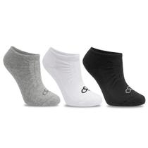 Kit com 3 Pares de Meia Unissex Preta, Branca e Cinza - Olympikus Kit com 3 Pares de Meia Unissex Preta, Branca e Cinza - Olympikus