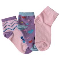 Kit com 3 pares de meias cano curto infantil hoahi 21218