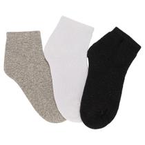 Kit com 3 pares de meias cano curto infantil hoahi 23132