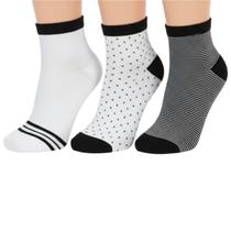 Kit com 3 Pares de Meias Femininas Cano Médio Casual Trifil