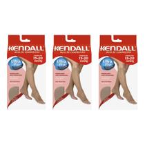 Kit com 3 Pares de Meias Kendall Média Compressão Sem Ponteira Mel Kit com 3 Pares de Meias Kendall Média Compressão Sem Ponteira Mel