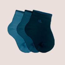 Kit Com 3 Pares De Meias Lupo De Algodão Cotton Infantil Baby Masculina e Feminina Com Punho Soft Kit Com 3 Pares De Meias Lupo De Algodão Cotton Infantil Baby Masculina e Feminina Com Punho Soft